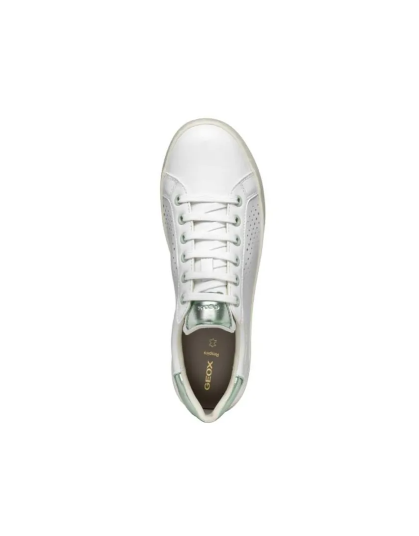 Sale Baskets cuir ajouré blanc GEOX Baskets