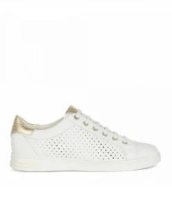 Hot Baskets cuir ajouré blanc GEOX Baskets