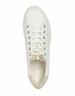 Hot Baskets cuir ajouré blanc GEOX Baskets