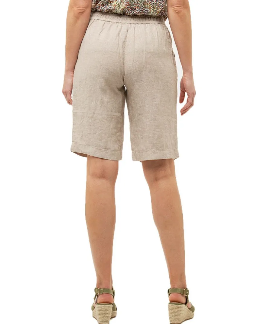 Online Bermuda beige 100% lin Shorts & Bermudas