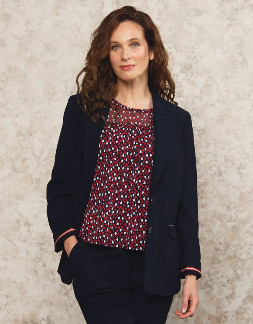 Clearance Blazer crêpe marine Habillées|Vestes