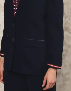 Clearance Blazer crêpe marine Habillées|Vestes