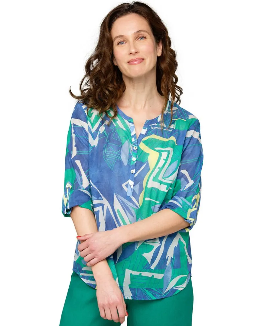 New Blouse 100% coton bleu Chemisiers & Blouses|Hauts