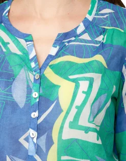 New Blouse 100% coton bleu Chemisiers & Blouses|Hauts