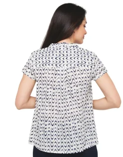 Discount Blouse 100% coton écru Chemisiers & Blouses|Hauts