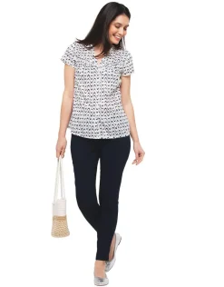 Discount Blouse 100% coton écru Chemisiers & Blouses|Hauts