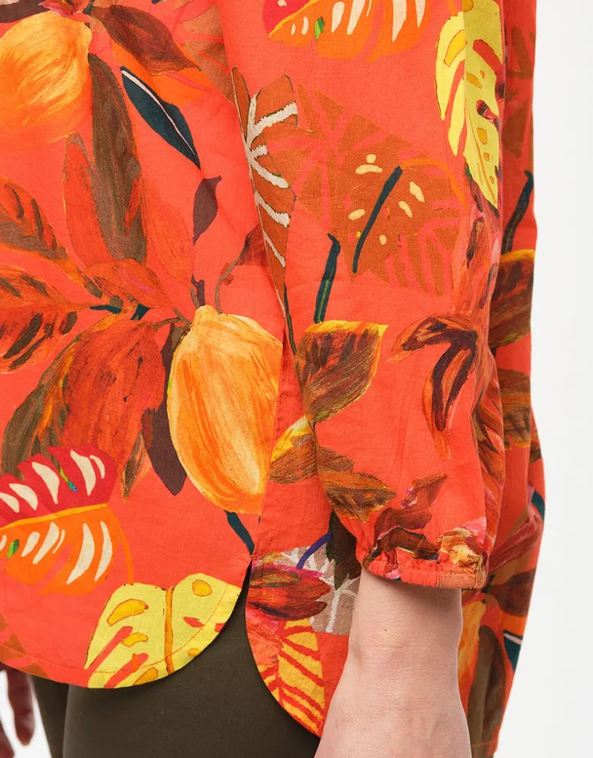 Fashion Blouse 100% coton orange Chemisiers & Blouses|Hauts