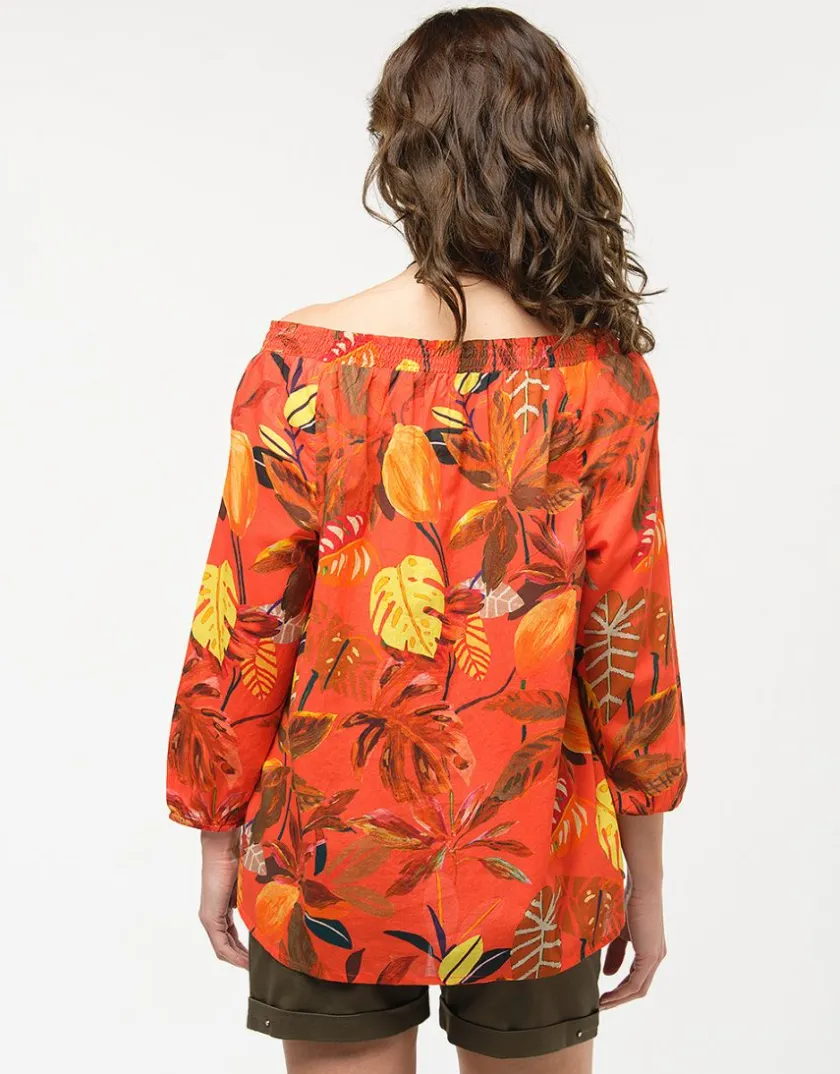 Fashion Blouse 100% coton orange Chemisiers & Blouses|Hauts