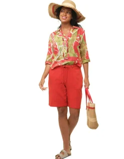 Sale Blouse 100% coton vert Chemisiers & Blouses|Hauts