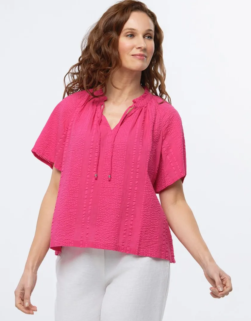 Hot Blouse ample coton rose Chemisiers & Blouses|Hauts