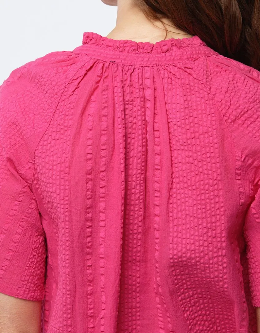 Hot Blouse ample coton rose Chemisiers & Blouses|Hauts