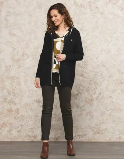 Sale Blouse ample motif blanc Hauts|Chemisiers & Blouses