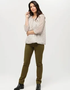 Outlet Blouse ample motif écru Hauts|Chemisiers & Blouses