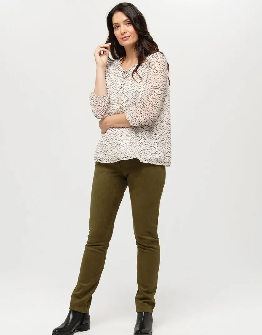 Outlet Blouse ample motif écru Hauts|Chemisiers & Blouses