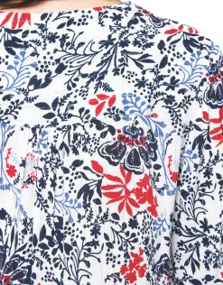 Sale Blouse blanche fleurs Chemisiers & Blouses|Hauts