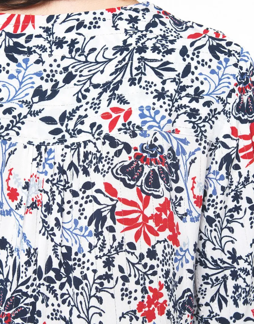 Sale Blouse blanche fleurs Chemisiers & Blouses|Hauts