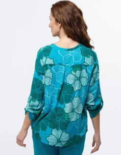 Hot Blouse bleu motif Chemisiers & Blouses|Hauts