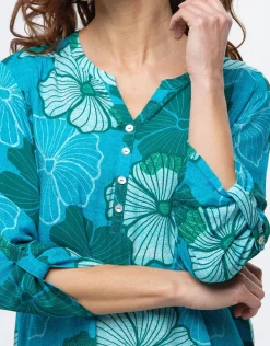 Hot Blouse bleu motif Chemisiers & Blouses|Hauts
