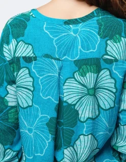 Hot Blouse bleu motif Chemisiers & Blouses|Hauts