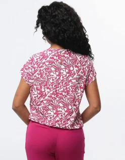 Hot Blouse chic imprimé rose Chemisiers & Blouses|Hauts