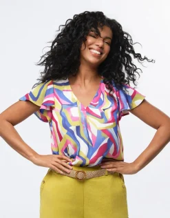 Outlet Blouse chic multicolore Chemisiers & Blouses|Hauts