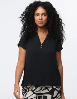 Clearance Blouse chic noir Chemisiers & Blouses|Hauts