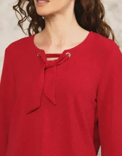 Sale Blouse chic rouge Chemisiers & Blouses|Hauts
