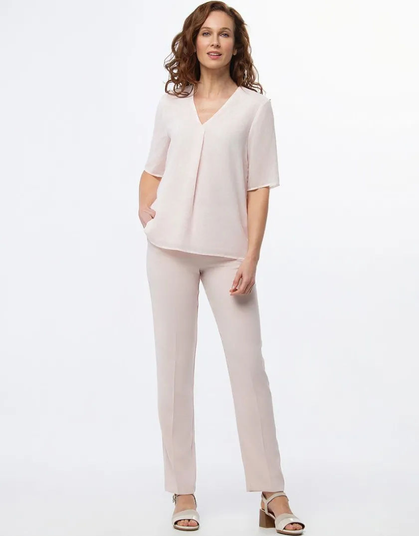Fashion Blouse chic voile rose Chemisiers & Blouses|Hauts