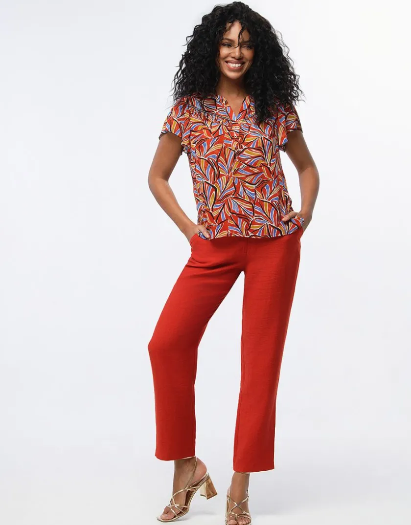 New Blouse chic voile rouge Chemisiers & Blouses|Hauts