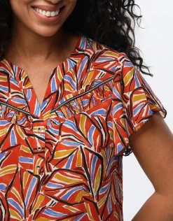 New Blouse chic voile rouge Chemisiers & Blouses|Hauts