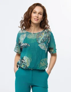 Sale Blouse chic voile vert Chemisiers & Blouses|Hauts