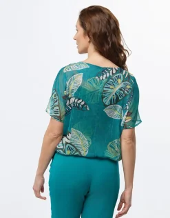 Sale Blouse chic voile vert Chemisiers & Blouses|Hauts
