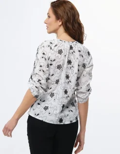 Discount Blouse coton broderie Chemisiers & Blouses|Hauts
