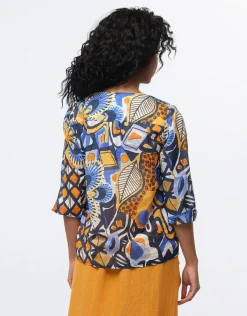 Outlet Blouse coton imprimé Chemisiers & Blouses|Hauts