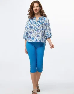 Fashion Blouse coton motif fleuri Chemisiers & Blouses|Hauts