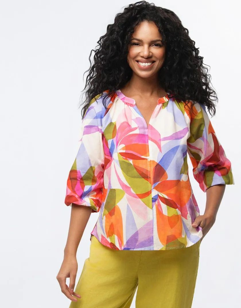 Online Blouse coton multicolore Chemisiers & Blouses|Hauts