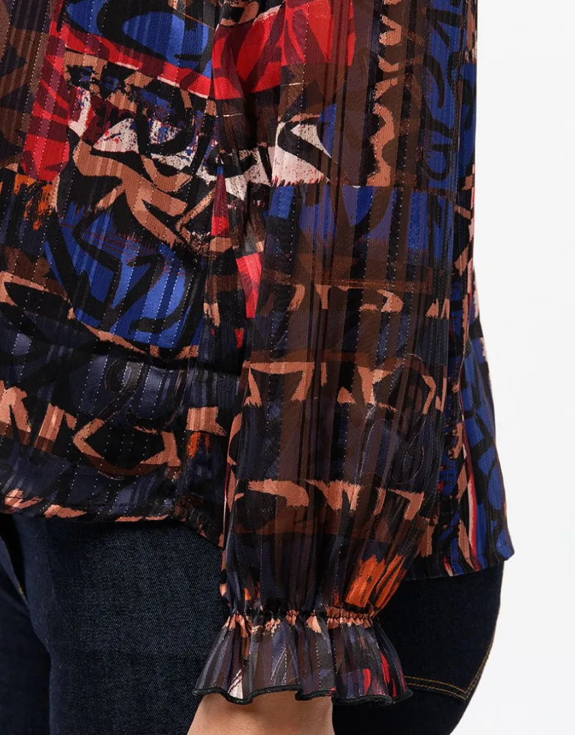 Hot Blouse en voile imprimée Chemisiers & Blouses|Hauts