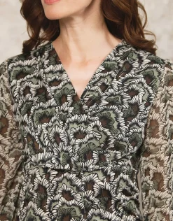 Fashion Blouse feuillage vert Chemisiers & Blouses|Hauts