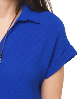 Discount Blouse fluide bleu roi Chemisiers & Blouses|Hauts