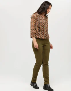 Discount Blouse fluide marron Chemisiers & Blouses|Hauts