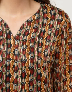 Discount Blouse fluide marron Chemisiers & Blouses|Hauts