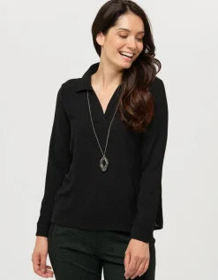 New Blouse fluide noire Chemisiers & Blouses|Hauts