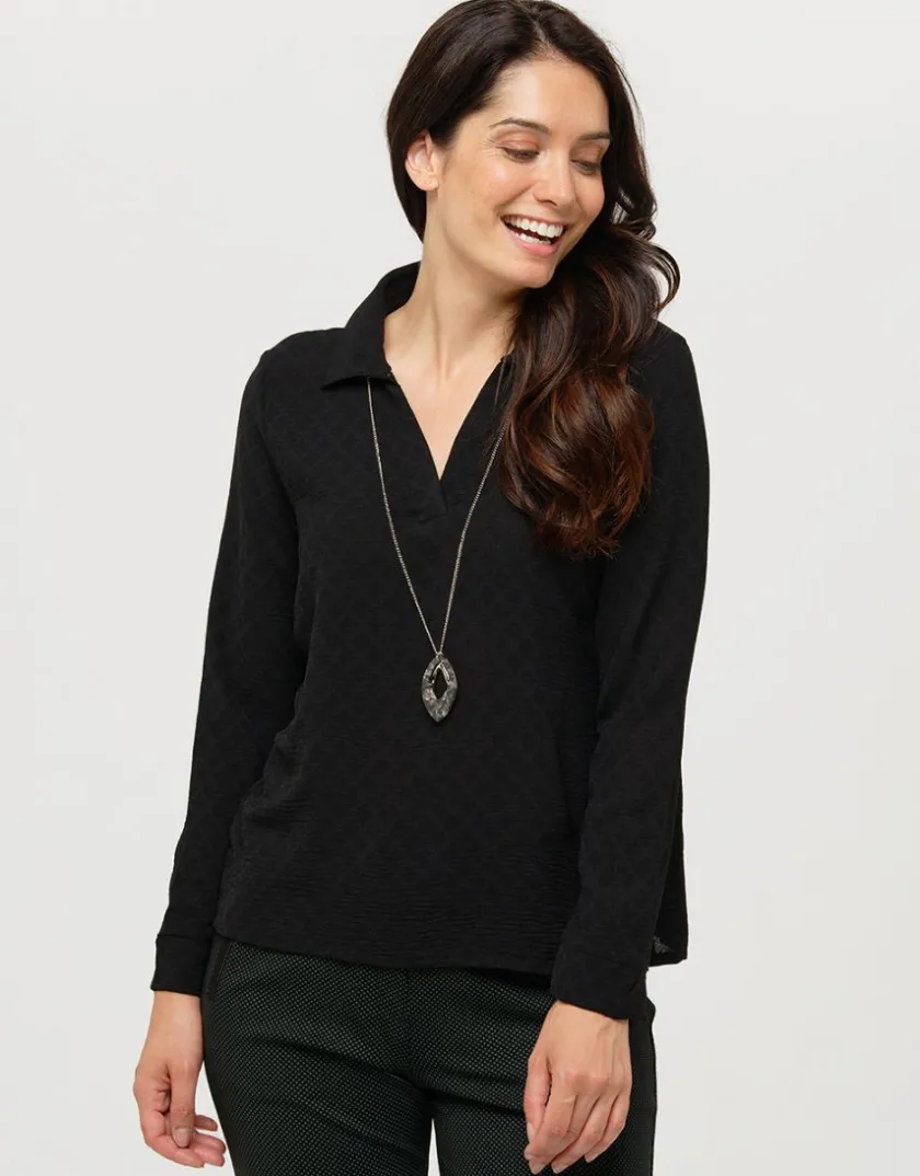 New Blouse fluide noire Chemisiers & Blouses|Hauts