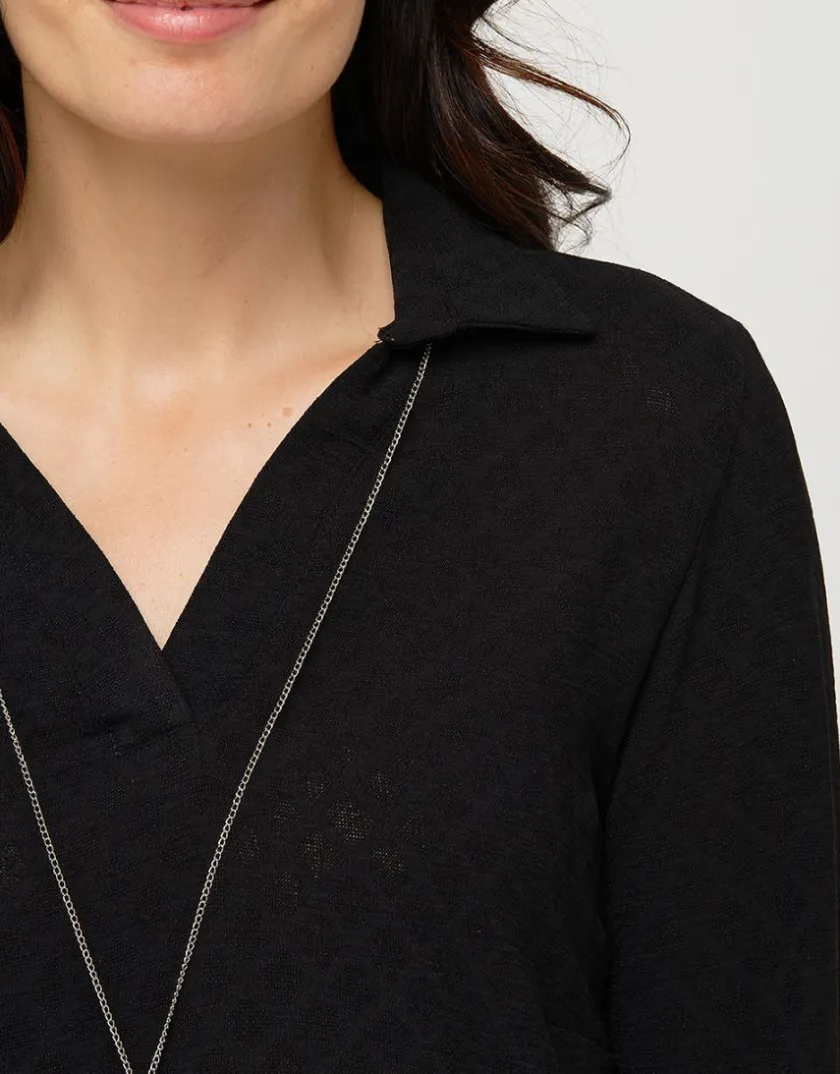 New Blouse fluide noire Chemisiers & Blouses|Hauts