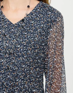 Fashion Blouse fluide voile bleue Chemisiers & Blouses|Hauts