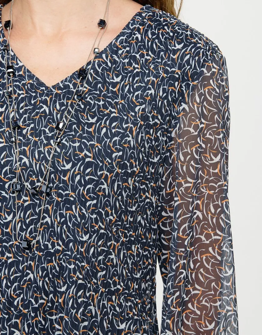 Fashion Blouse fluide voile bleue Chemisiers & Blouses|Hauts
