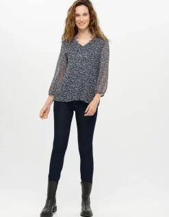 Fashion Blouse fluide voile bleue Chemisiers & Blouses|Hauts