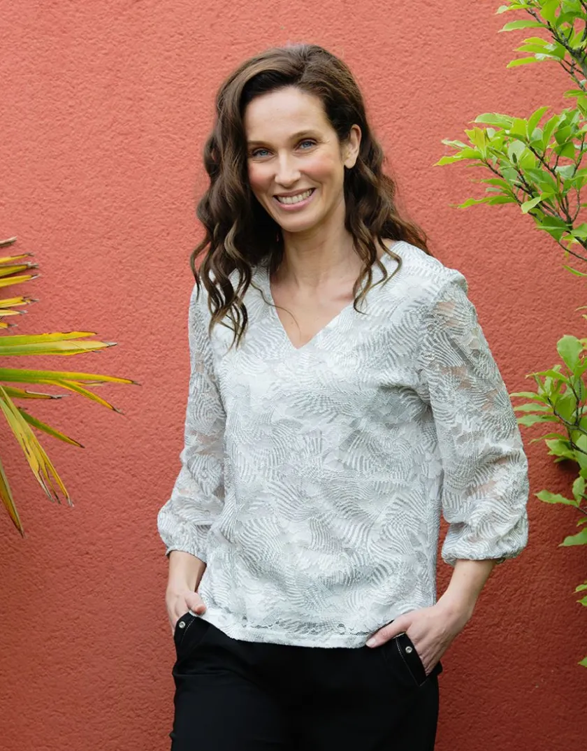 Sale Blouse gris argenté Chemisiers & Blouses|Hauts