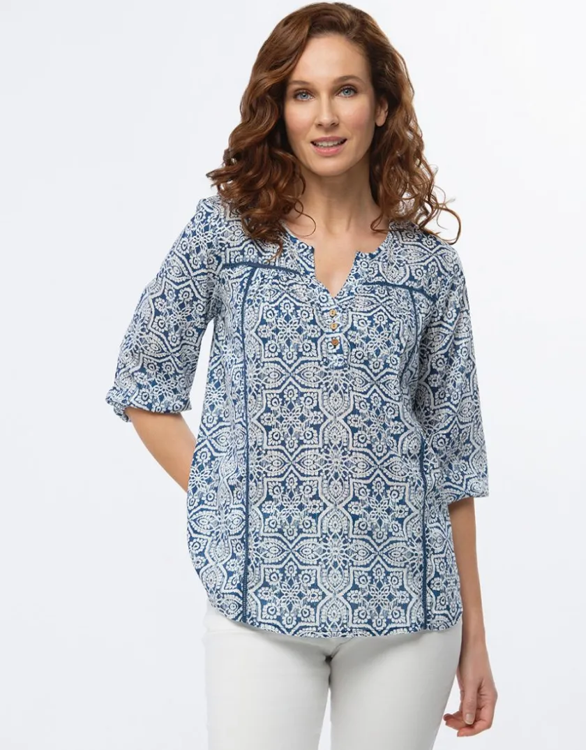 Hot Blouse imprimé aztèque Chemisiers & Blouses|Hauts