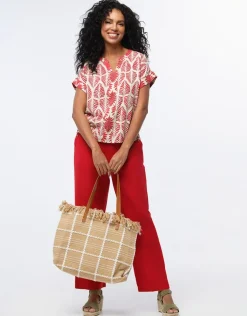 Hot Blouse imprimé rouge Chemisiers & Blouses|Hauts